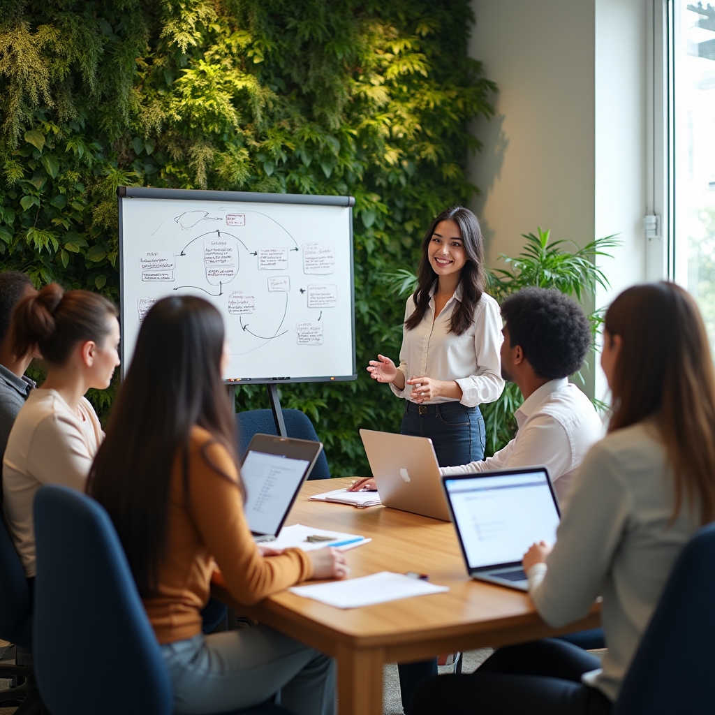 Small group attending an administrative procedures workshop